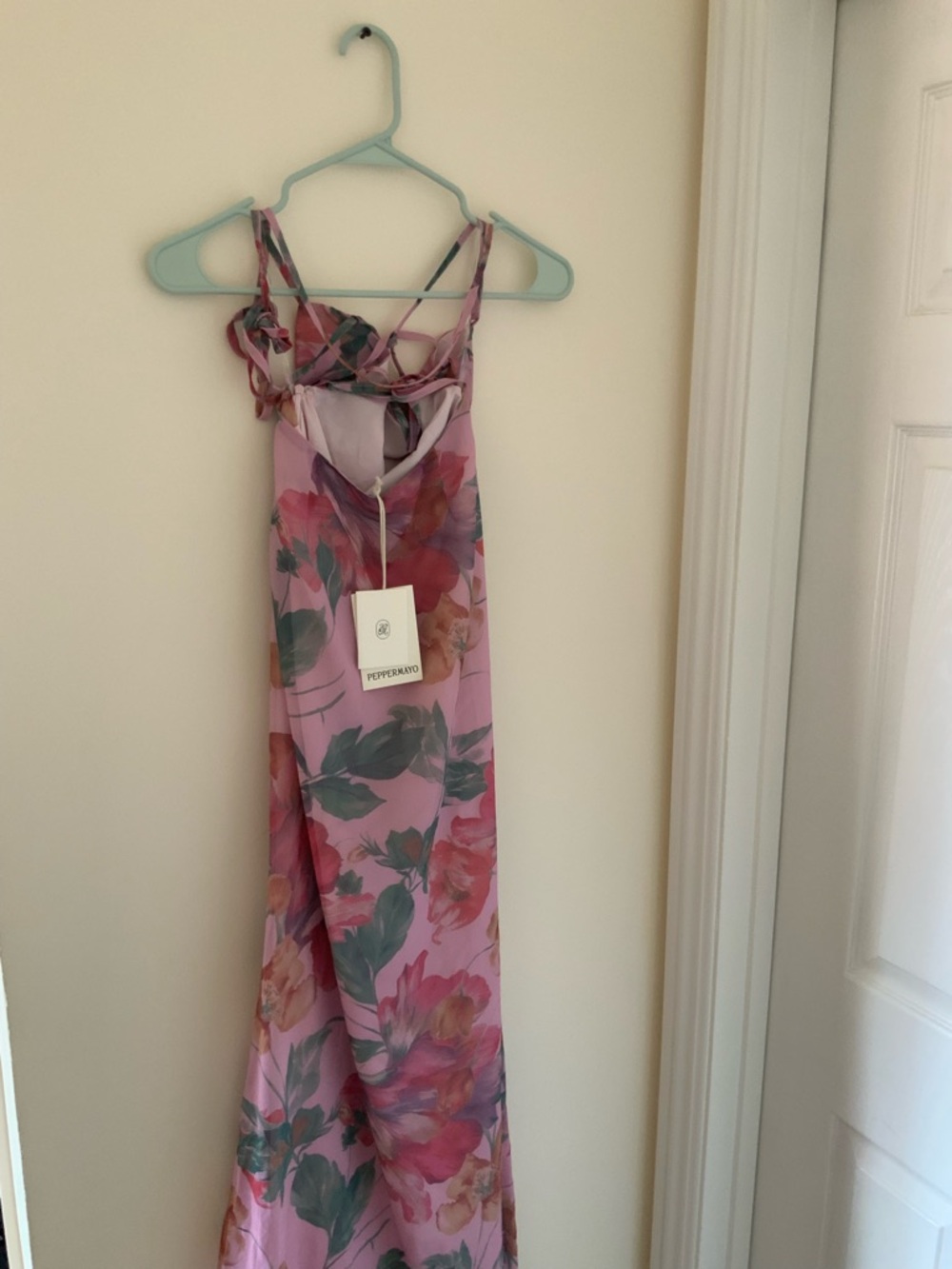 Beautiful Peppermayo floral spaghetti strap back tie maxi dress new with tag - Picture 6 of 8